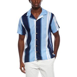 Sovereign Code Mens  Super Stripe Shirt, Blue